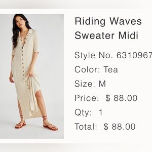 Free People Riding Waves sweater midi dress